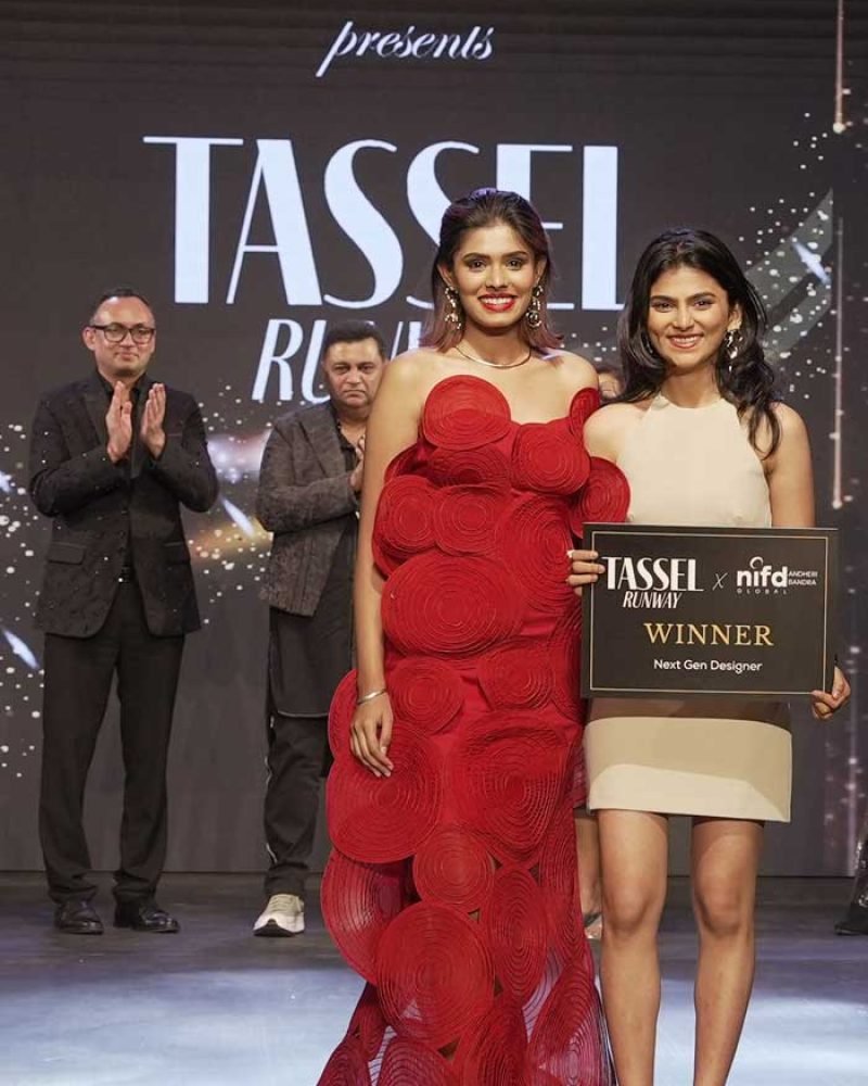 Fashion design course students at NIF Global Mumbai fashion design institute in Mumbai runway event