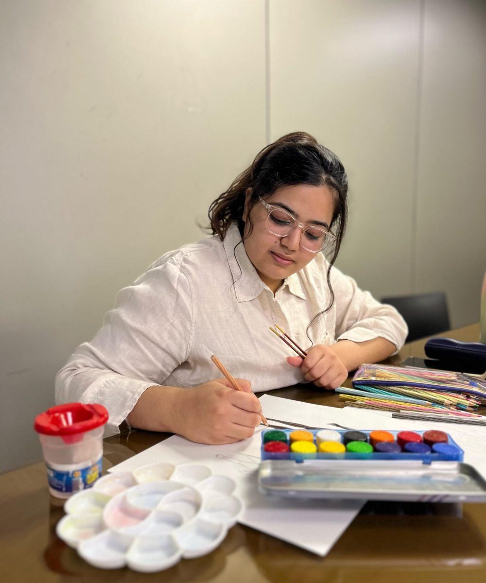 Student learning design courses in Mumbai at NIF Global Mumbai design institute classroom